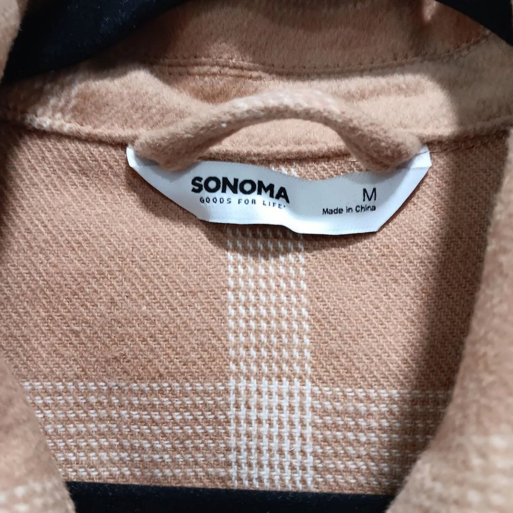 Tan Plaid Wool Button-Up Jacket - Picture 3 of 6